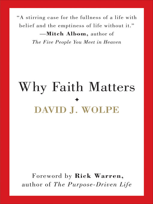 Title details for Why Faith Matters by David J. Wolpe - Available